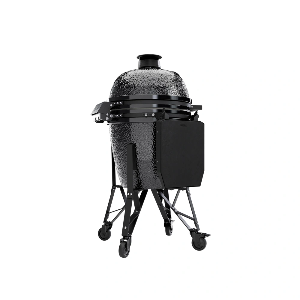 Velký keramický kamado gril bastard 49 cm černý lesklý BSTRD Large Gloss Graphite kompletní s podvozkem a stolky