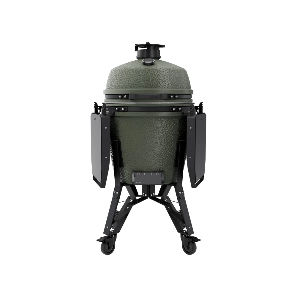Velký keramický kamado gril bastard 49 cm zelený BSTRD PRO Large Solo Alpine Green kompletní s podvozkem a stolky