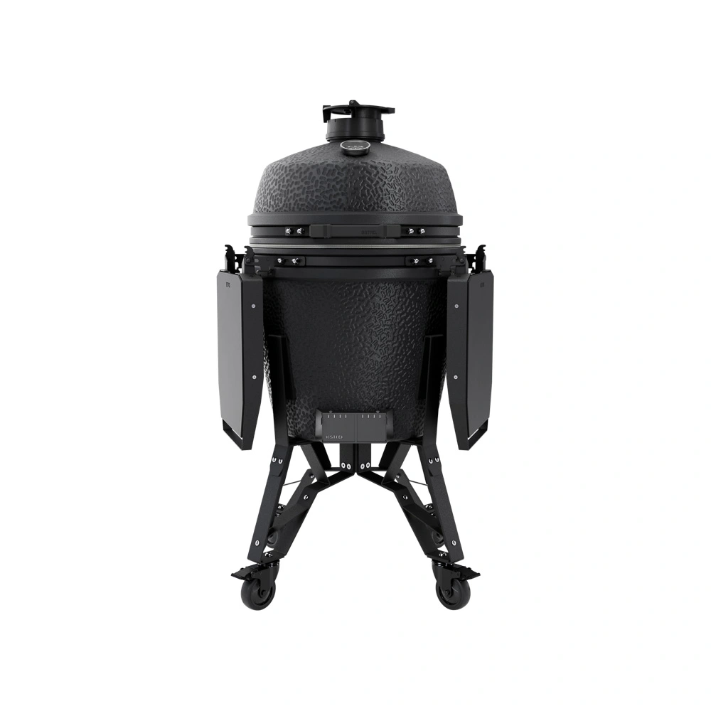 Velký keramický kamado gril bastard 49 cm grafitový BSTRD PRO Large Solo Graphite kompletní s podvozkem a stolky